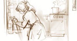 Hot soup, cold fruit juice