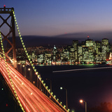 San Francisco nightscape with the Bay Bridge