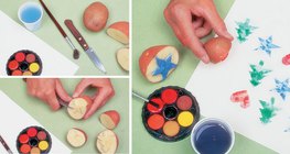 Making potato stamps
