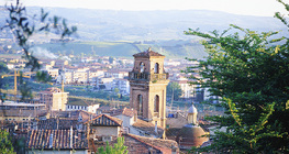 View of a small Tuscan town