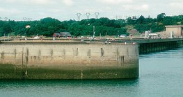 A tidal power station in France