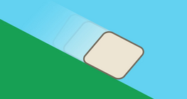 Acceleration of a body sliding down a slope