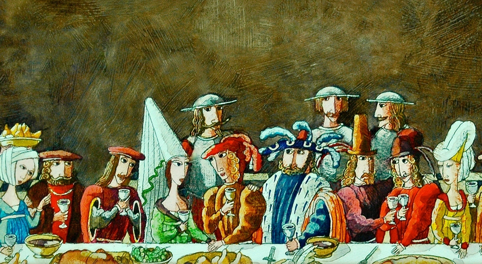 Eten in het Europa van de middeleeuwen