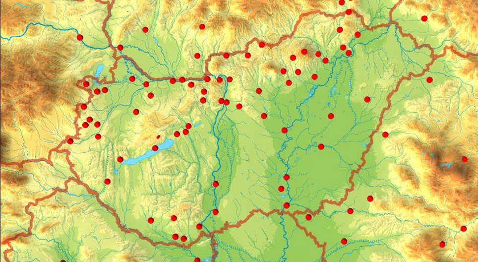 Historische topografie (plaatsen - Karpatenbekken)