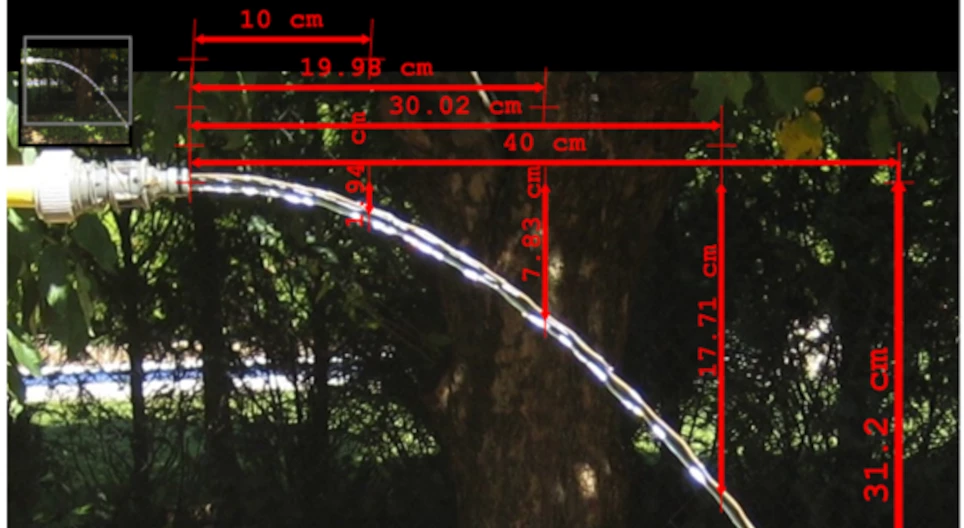 Trajectory of horizontal projection