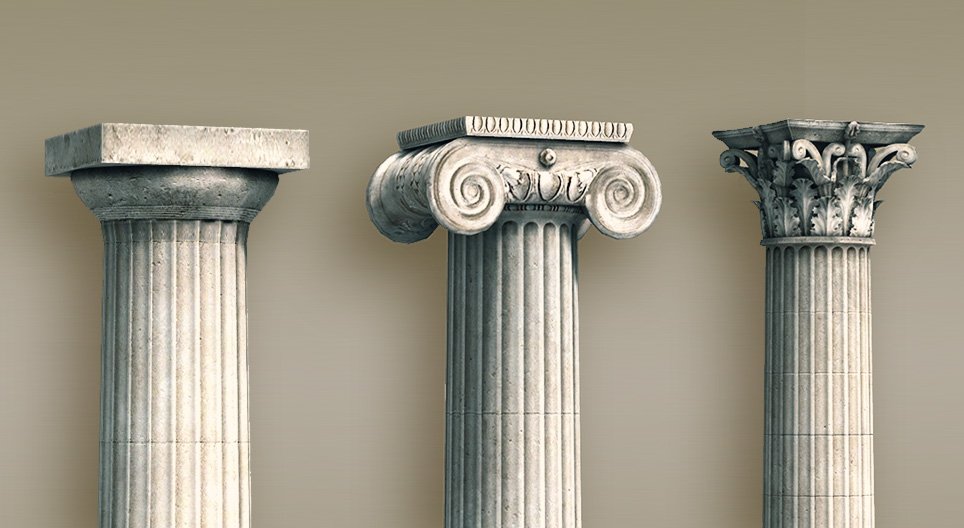 Tipos de colunas gregas antigas