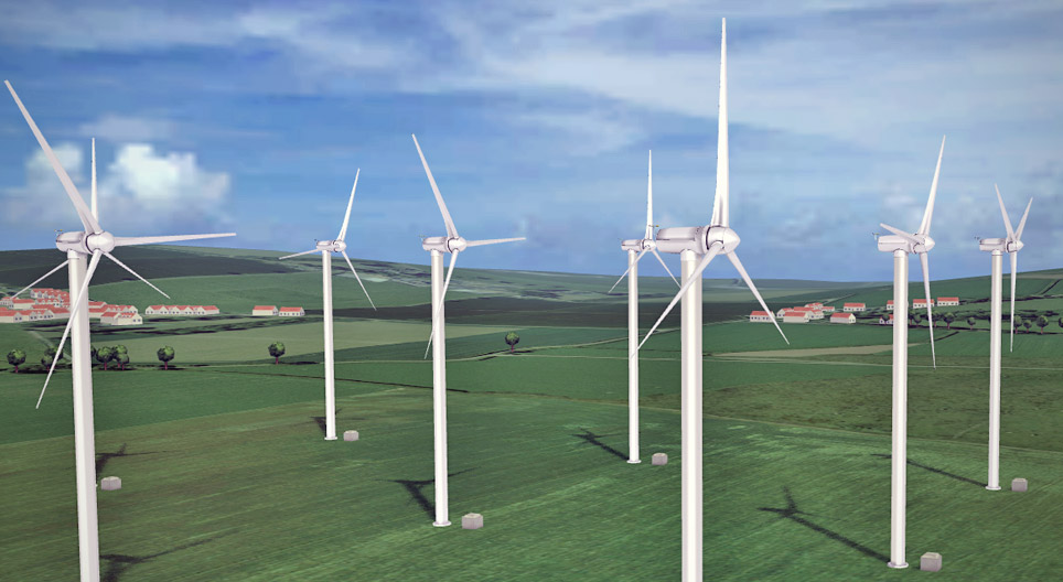 Estação de energia eólica