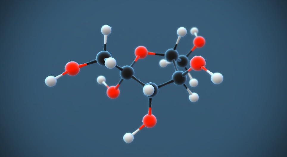 Beta-D-frutose (açúcar da fruta) (C₆H₁₂O₆)