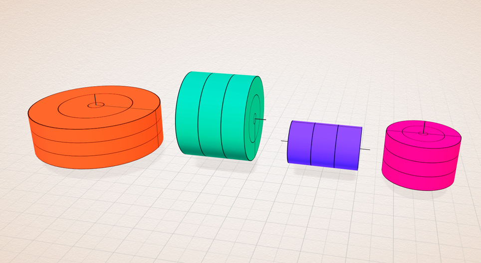 Тела вращения (из прямоугольника)