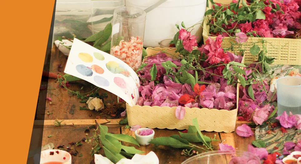 Målning med växter