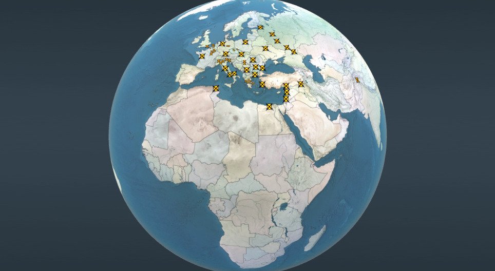 Historisk karta (slag, världshistoria)