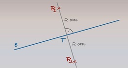 Plotting points at a given distance from a line