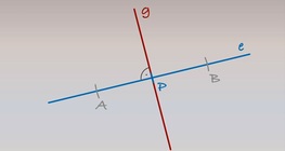 Constructing a line perpendicular to a point P on a line