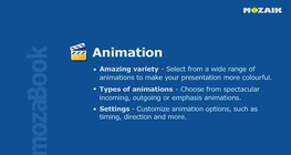 mozaBook - Animation in presentations
