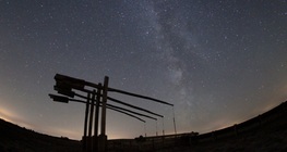 Under the starry sky