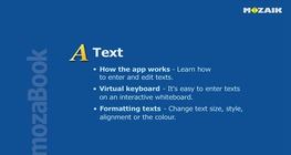 mozaBook - Text tool