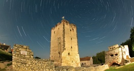 Ruins and castles at night