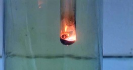 The reaction between sodium and chlorine