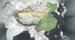 Relief map of China