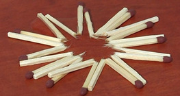 Straightening broken matchsticks