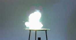 The reaction between sulphur and zinc