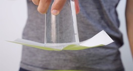 Upside-down glass of water