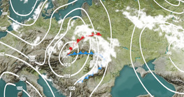 Mid-latitude cyclone and anticyclone