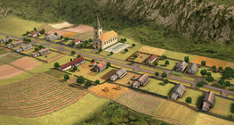 Single street village with ’strip parcels’