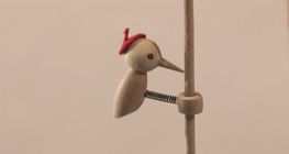 Wooden woodpecker