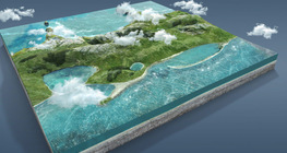 How do seas shape the Earth's surface?