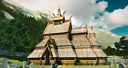 Викингски дървен храм (Боргунд, ХІІІ век)