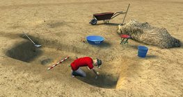 Archaeological excavation (pit house)