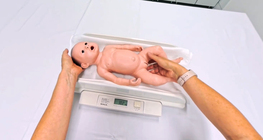 Infant's biometric measurement on a mannequin – POV
