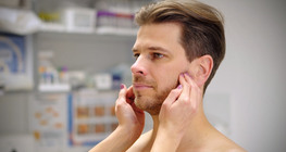 Examining the lymph nodes