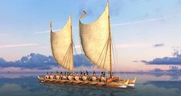 Polynesian catamaran